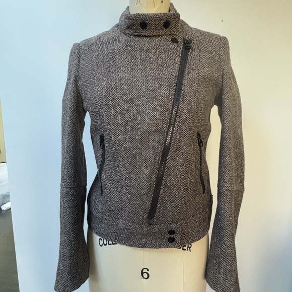 H&M- Tweed Moto Jacket - Picture 2 of 5